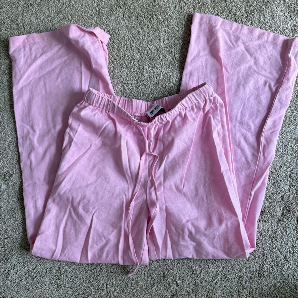 Pink Linen Pants
